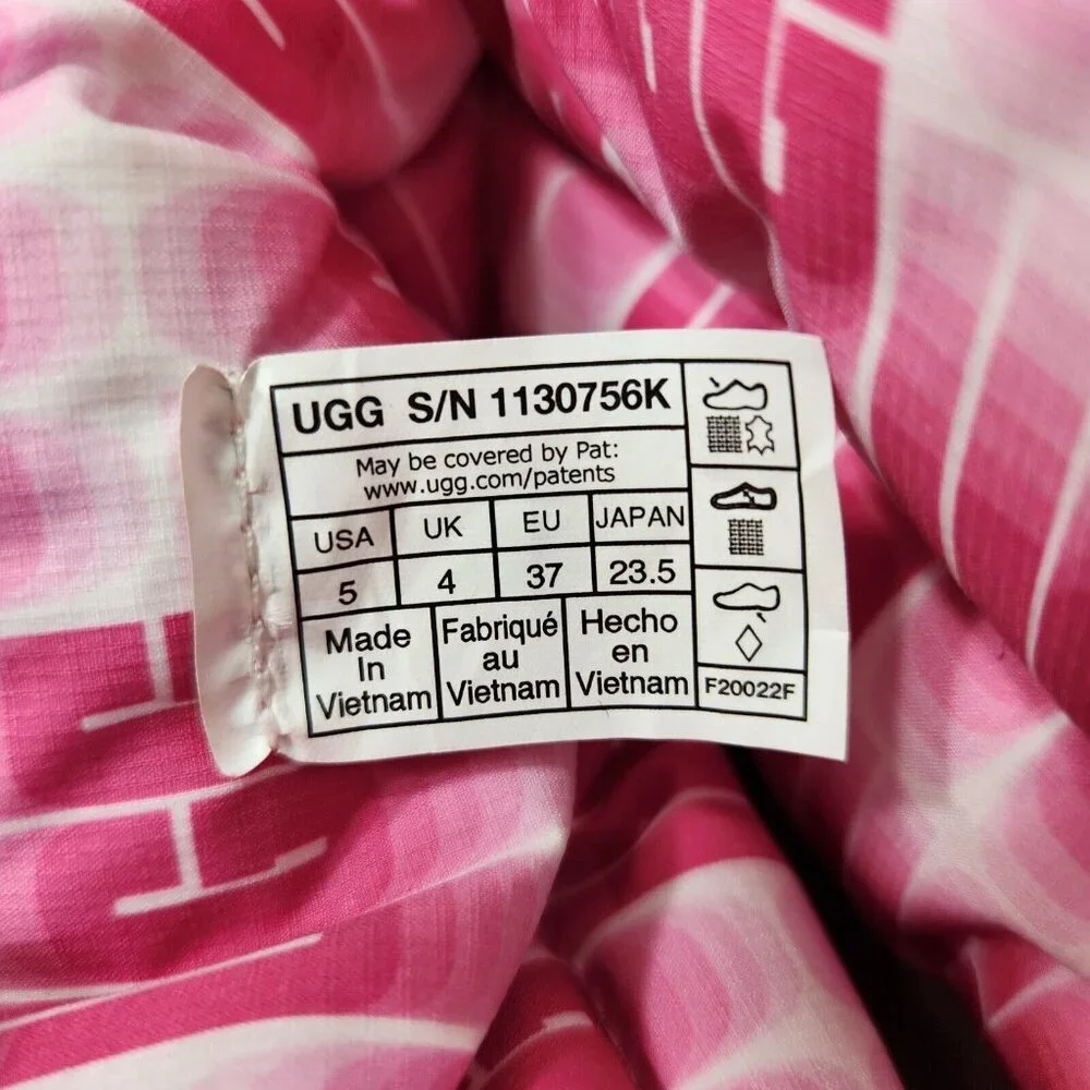 Ugg Kids Bailey Bow Maxi Wavelength Boots Pink NWOB Size 5